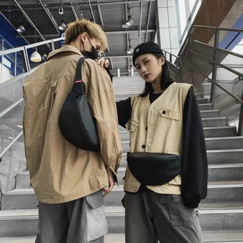 

Man Bags Male Reflective Chest Bag Women Shoulder Bag Messenger Bag Hip Female Crossbody Bag Hop Belt Bag