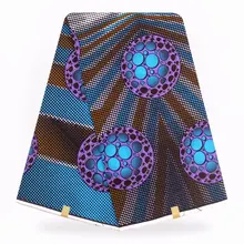 Высококачественная африканская настоящая ткань из восковой ткани, 6 ярдов, настоящий шотландский вощеный хлопок, ткань для свадебной вечеринки, нигерийская ткань с принтом