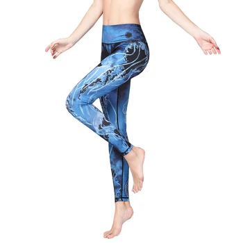

Women Fashion Leggings Push Up Leggings Workout Fitness Leggings Female Ladies Slim Floral Print High Waist Elastic Pencil Pants