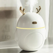 2Pcs Lovely Deer Air Humidifier Usb Led Light Mini Aroma Diffuser Essential Oil Humidificador - Blue & White