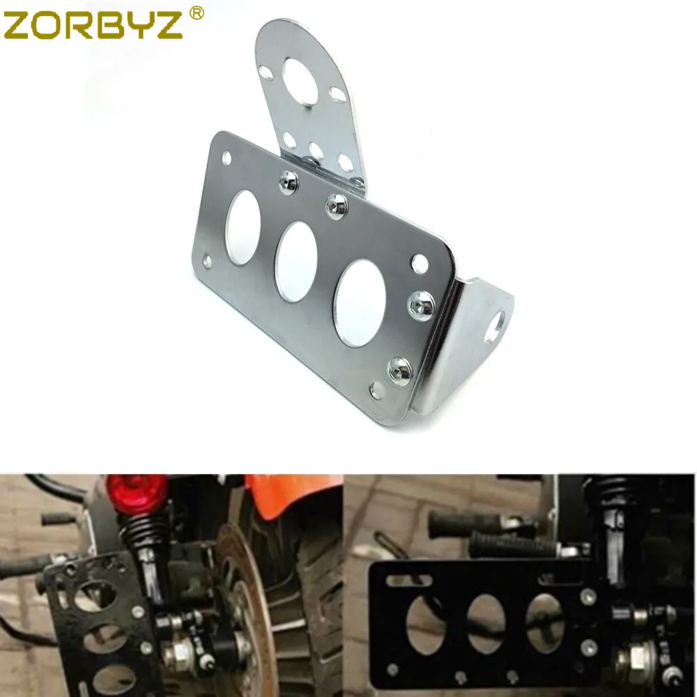 ZORBYZ мотоцикл хром боковое Крепление номерного знака Кронштейн для Harley Chopper Bobber на заказ