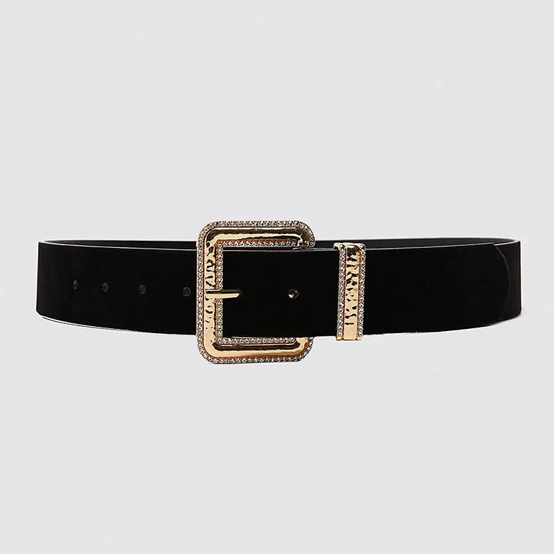Vedawas Luxury Brand Za Pearl Belts For Women Charm Crystal Maxi Buckle Statement Belts Female Romantic Waist Party Jewelry
