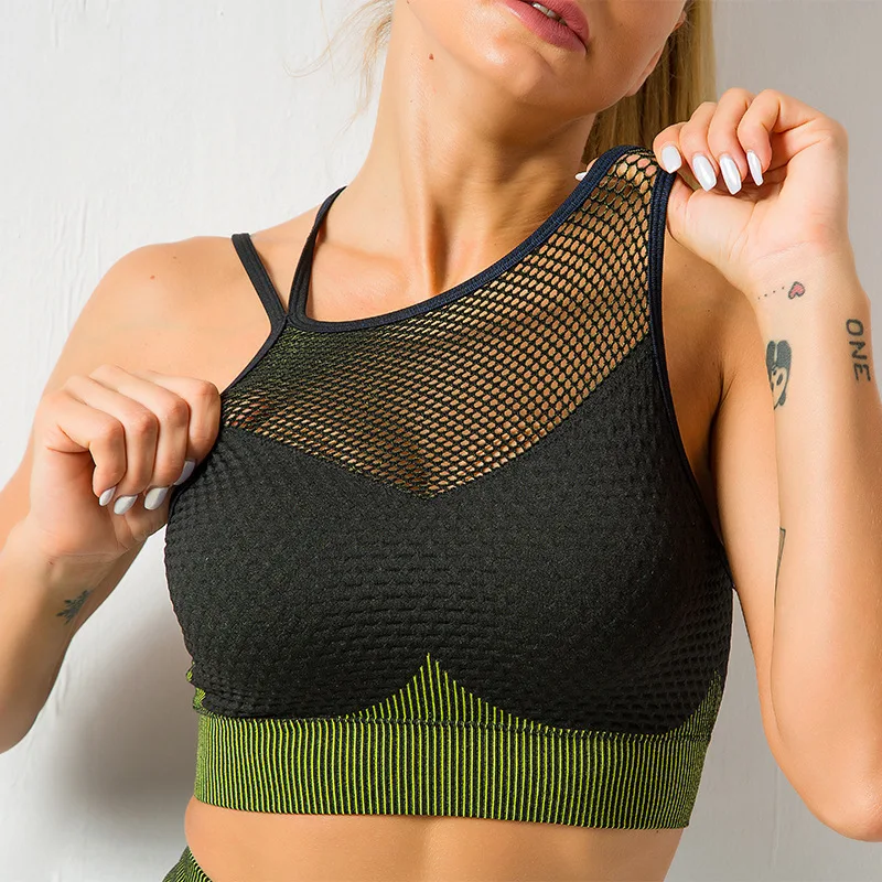 Breathable Sports Bras.Women Hollow Out Padded Sports Bra Top. Gym Running  Fitness Yoga Sports Tops