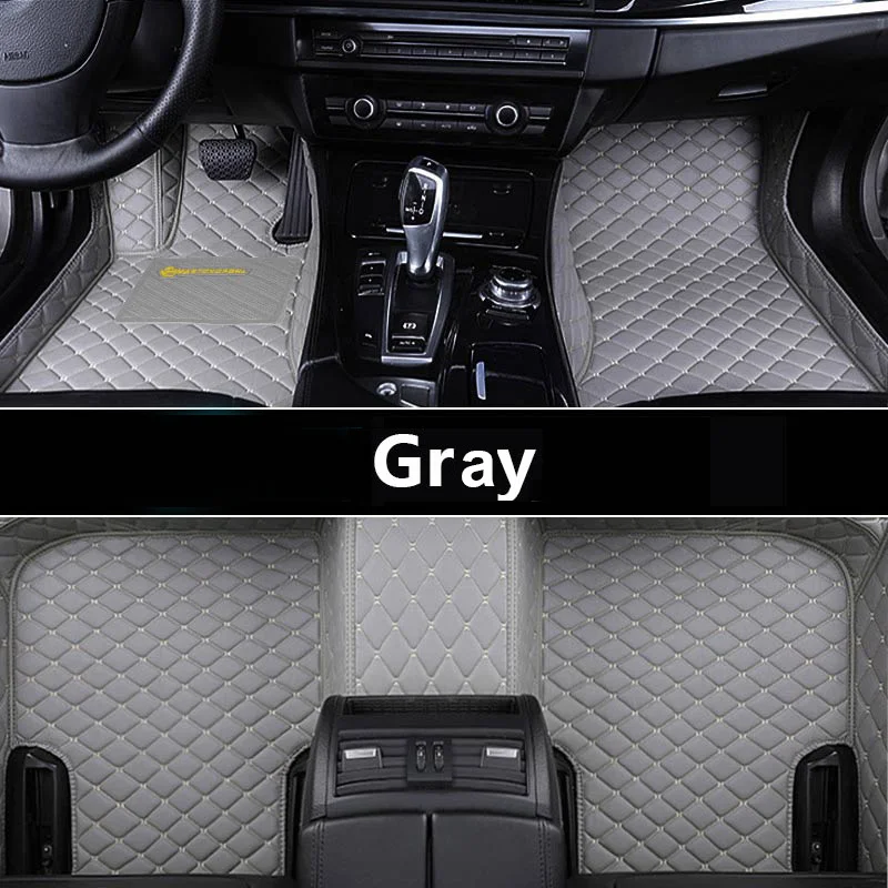 Автомобильные кожаные Коврики для Lexus LS, RX, NX, LX, IS, HS, GX, ES, CT, GS 2000- аксессуары для интерьера Водонепроницаемый 3D автомобильный коврик - Название цвета: gray-gray