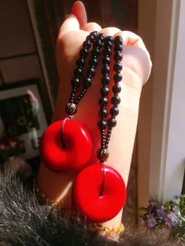 

Ox blood red coral safety clasp pendant mancuernas breloque joyeria fina bransoletka meska braccialetto uomo bedels armbandje