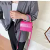 Pu Leather Women'S Handbag Crocodile Pattern Leather Sling Messenger Bags Hot Mini Small Square Shoulder Bag Fashion Pink Bags ► Photo 2/6