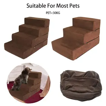 

AUGKUN Large Pet Stair Dog Stair Step High Quality Dog Ladder Bed Step Climb Ladder Mat Help Small Dogs Or Older Dogs In Stock