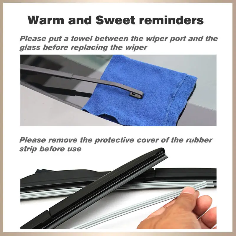 For Mitsubishi Outlander MK4 2021-2024 2022 2023 Wiper Front Wiper Blades Windshield Windscreen Window Brush 26"+18" 6