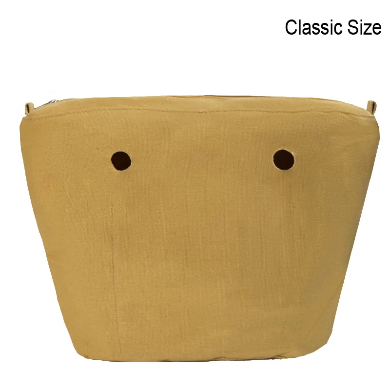 Classic Mini Size waterproof Solid Canvas Insert Inner Lining Insert Zipper Pocket for Obag O Bag handbag Silicone bag 