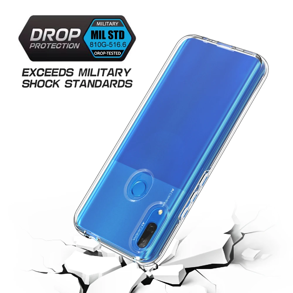Transparent For Huawei P Smart Z Case 2 in 1 Soft TPU Hard PC Phone Funda 4