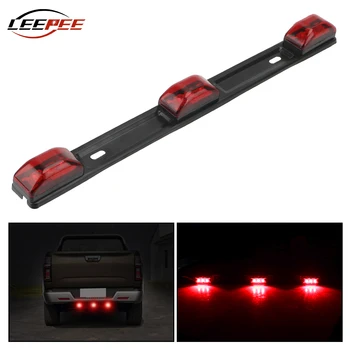 

LEEPEE LED For Pickup Truck Trailer RV Car Accessories Red Brake Light Tail Lights Side Marker Lamp Signal Universal 9 LEDs Bar