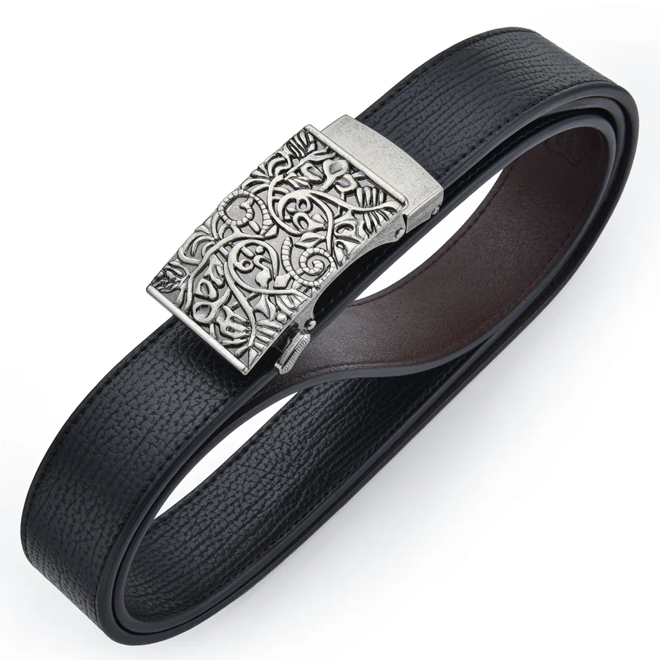 Famous Brand Designer Male Belt New Arrival Brown Black Leather Strap Men's Belts Luxury Automatic Buckle Belts For Men B700