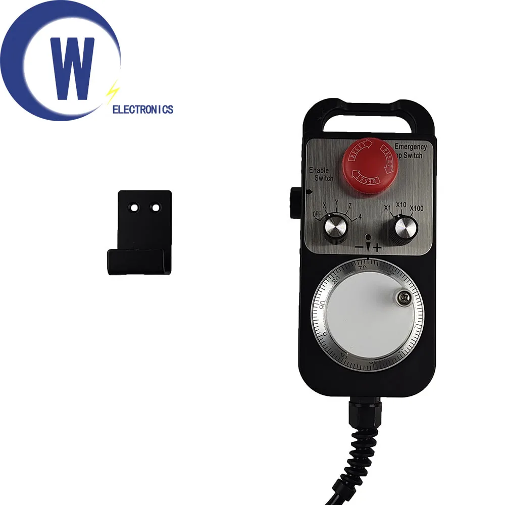 CNC 4/5/6-axis MPG Pendant Handwheel Manual Pulse Generator with Emergency Stop For FANUC System