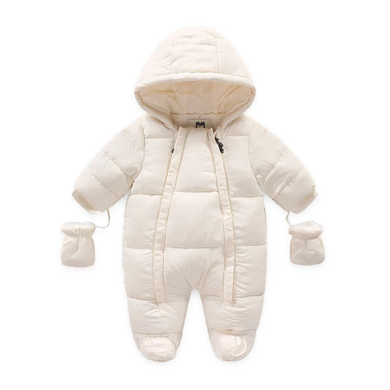 

Autumn Winter Baby Girls Clothes Newborn Thick Warm Rompers Infant Plus Velvet Clothes Boys Girls Soft Comfort Hooded Romper