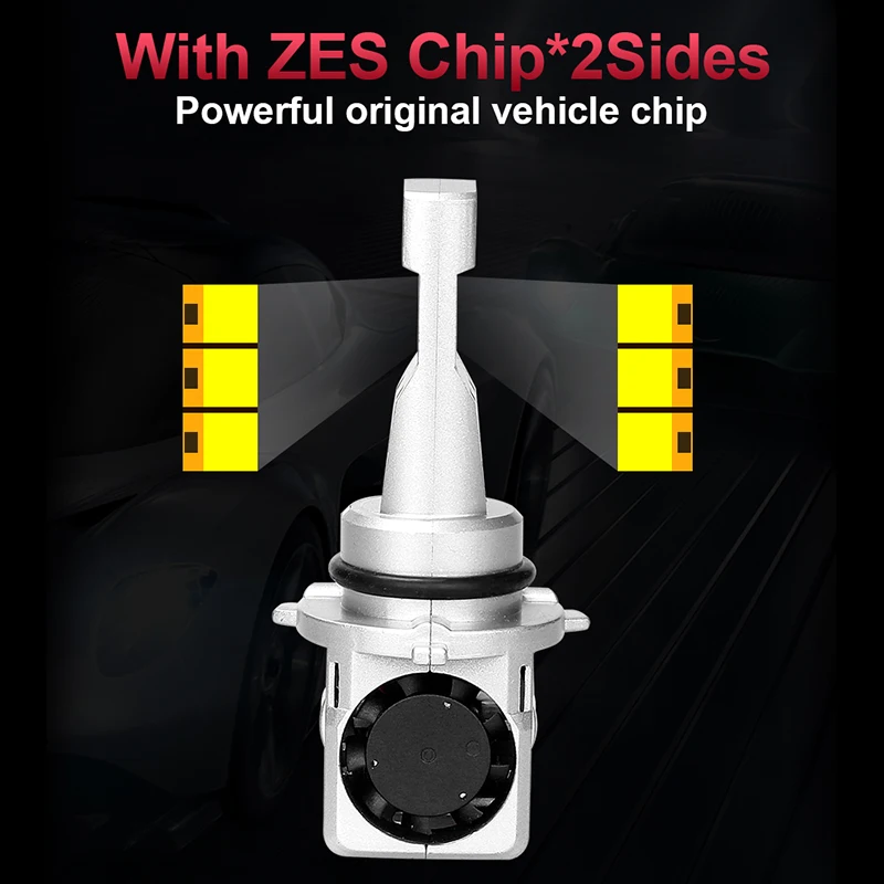 CARLitek With Lumileds Luxeon ZES chips H4 h7 led bulb h11 6000k Bulb H8 H9 9005 HB3 9006 HB4 Lamp mini size Light car headlight