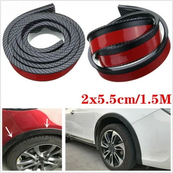 

2x5.5cm/1.5M Rubber bumper​ Fender Flare Wheel Eyebrow Trim Protector Lip Decor Decoration