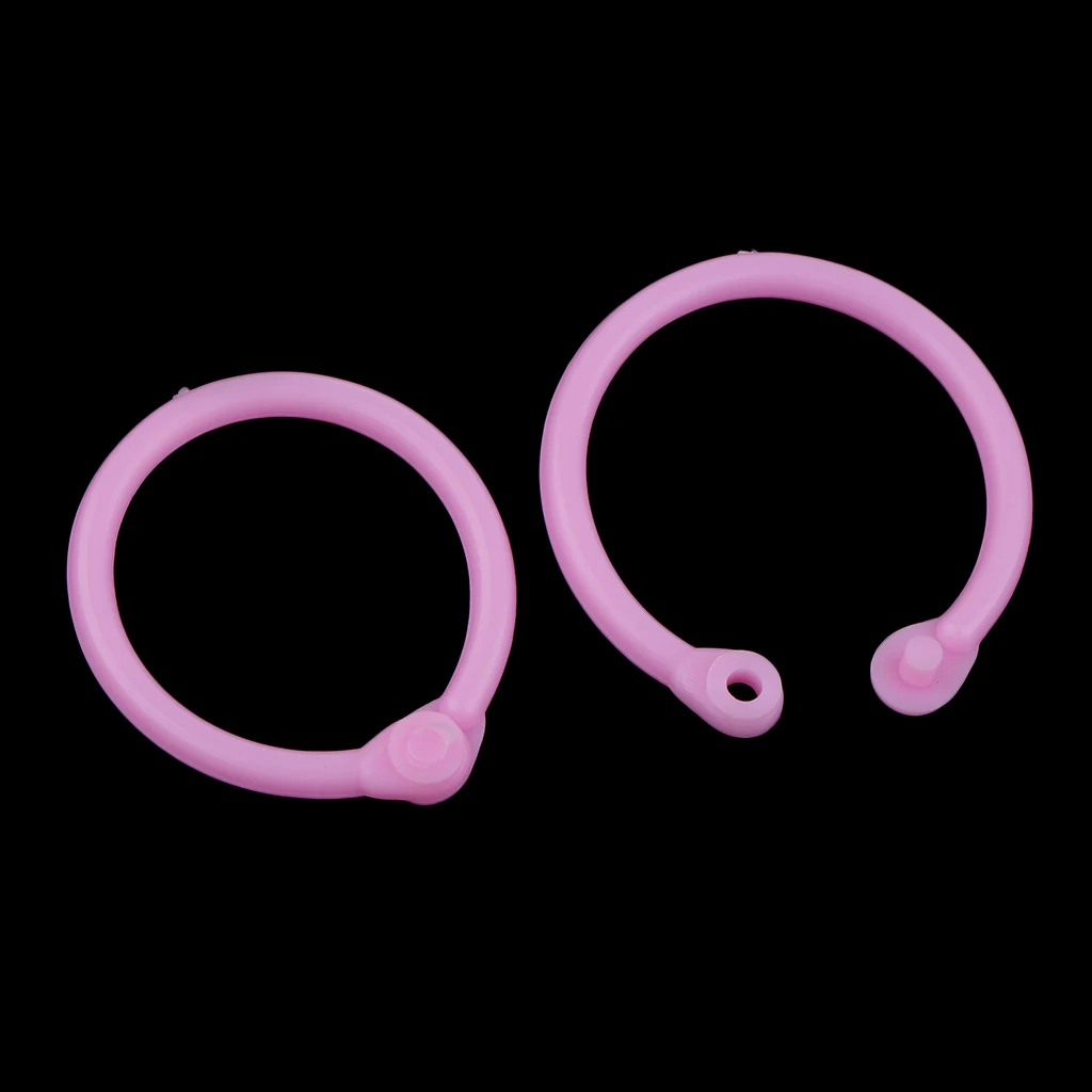 16 Pieces Openable Book Rings Circles Loose Leaf Binding Rings For DIY Crafts,Office Home Stationery Accessory Snap Clip Rings