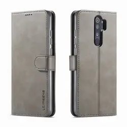 Premium Flip Leather Magnetic Wallet Phone Case - Elegant and Durable Design for Redmi Note 8 Pro (Gray)