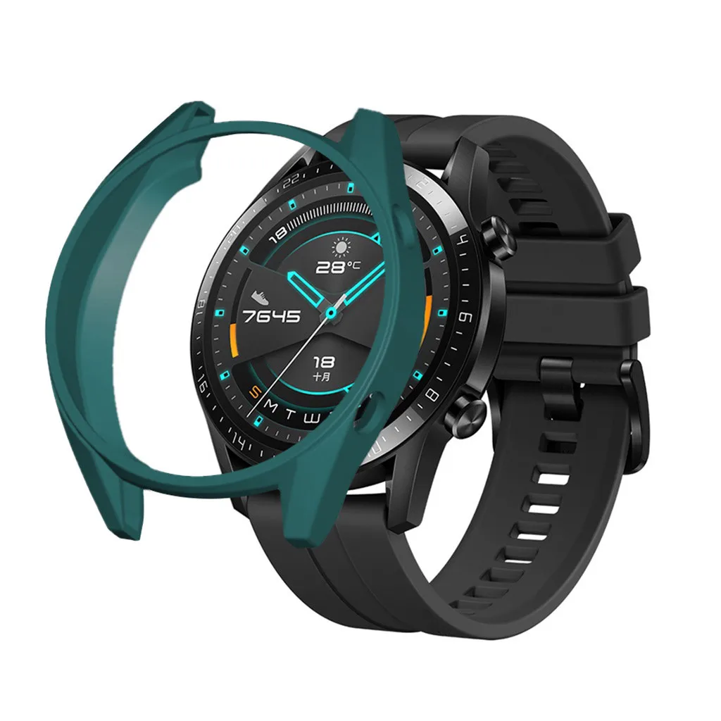 45# мягкий тонкий ТПУ защитный чехол для huawei Watch GT2 46 мм бампер для часов FrameCase TPU бампер для часов GT 2 Рамка аксессуары