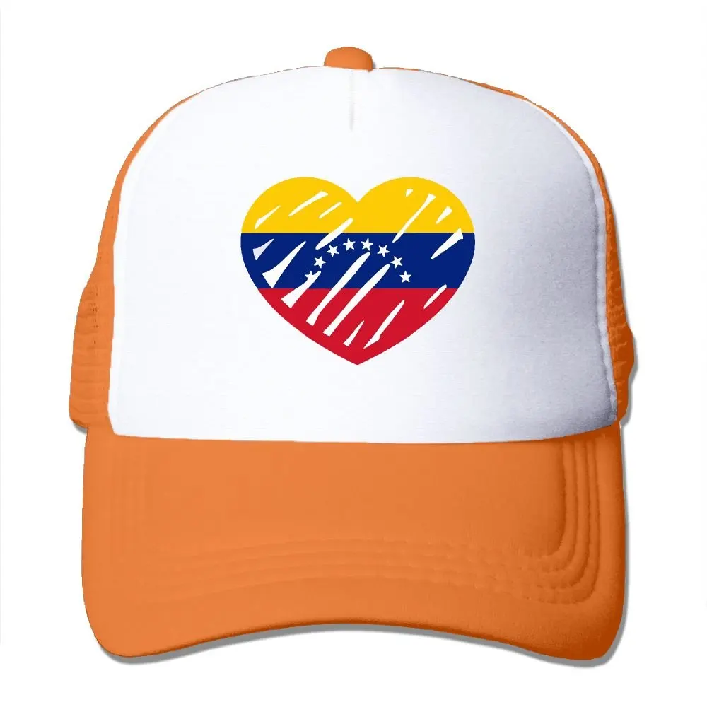 Унисекс сетчатые шляпы Love Flag of Venezuela Регулируемый Snapback Topee