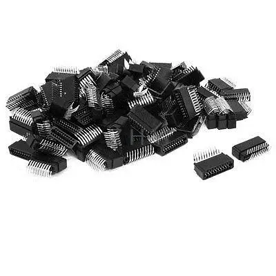

100 Pcs 2 x 10 Pin 2.54mm Pitch 2 Rows Bent IDC Pin Headers 20 Pins
