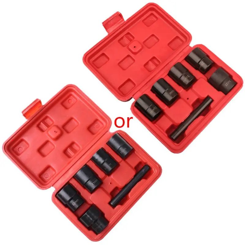 

6Pcs 1/2 inch Twist Socket 5 Damaged Worn Lug Nut Lock Remover Bolt Extractor B95B