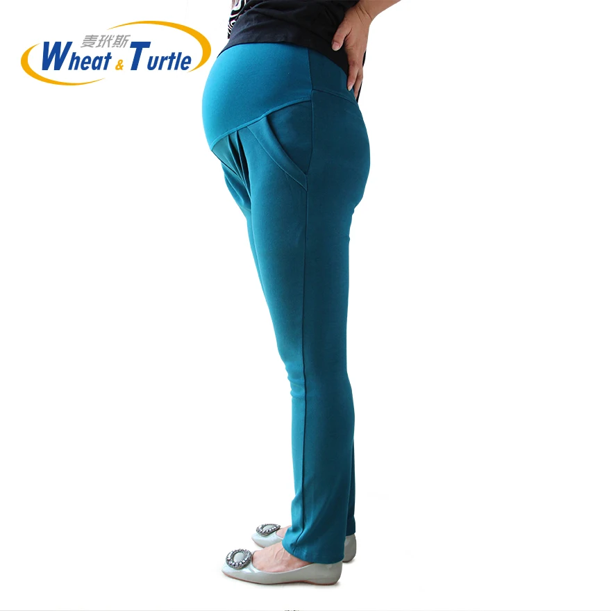2020 New Arrival Good Quality Cotton Peacock Blue Maternity Capris All Match All Season Casual Harlan Pants For Pregnant Women 2020 New Arrival Good Quality Cotton Peacock Blue Maternity Capris All Match All Season Casual Harlan Pants For Pregnant Women