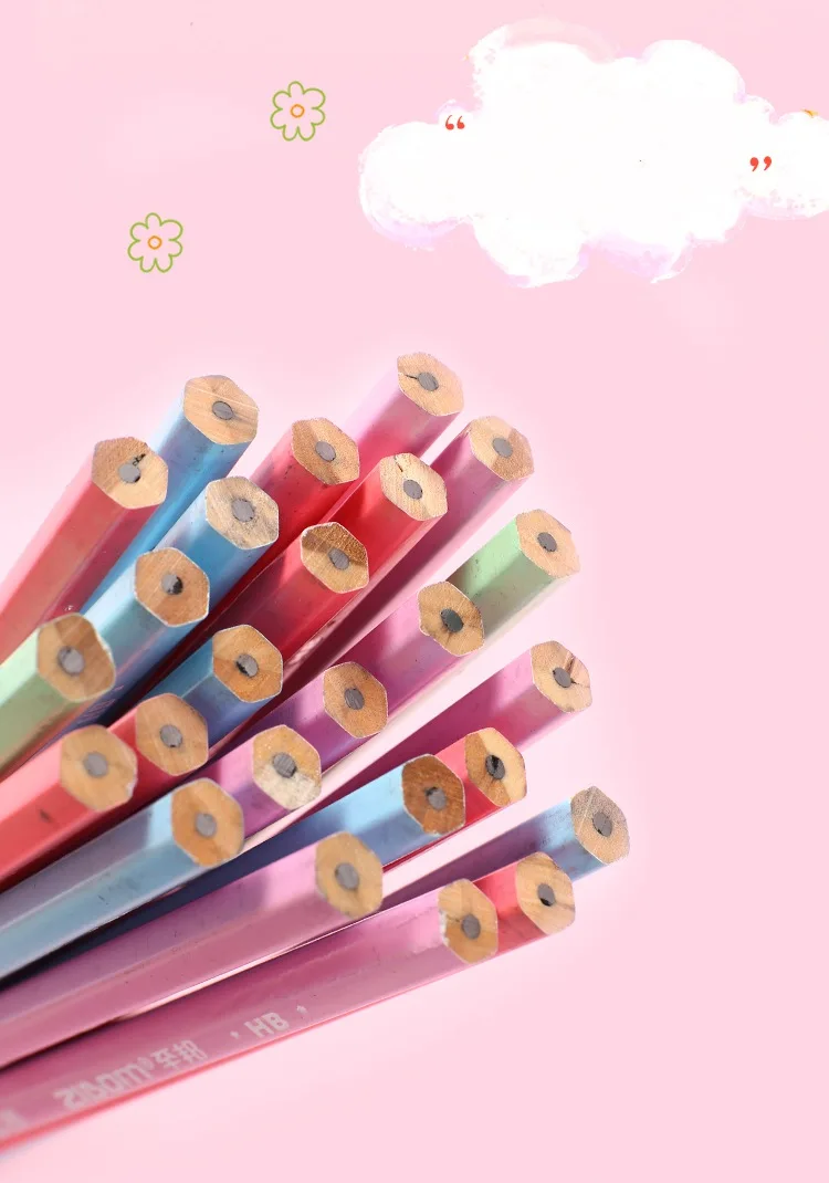 100 шт Kawaii деревянные карандаши HB графитовый карандаш для школы офисные принадлежности милые канцелярские рождественские призы для детей