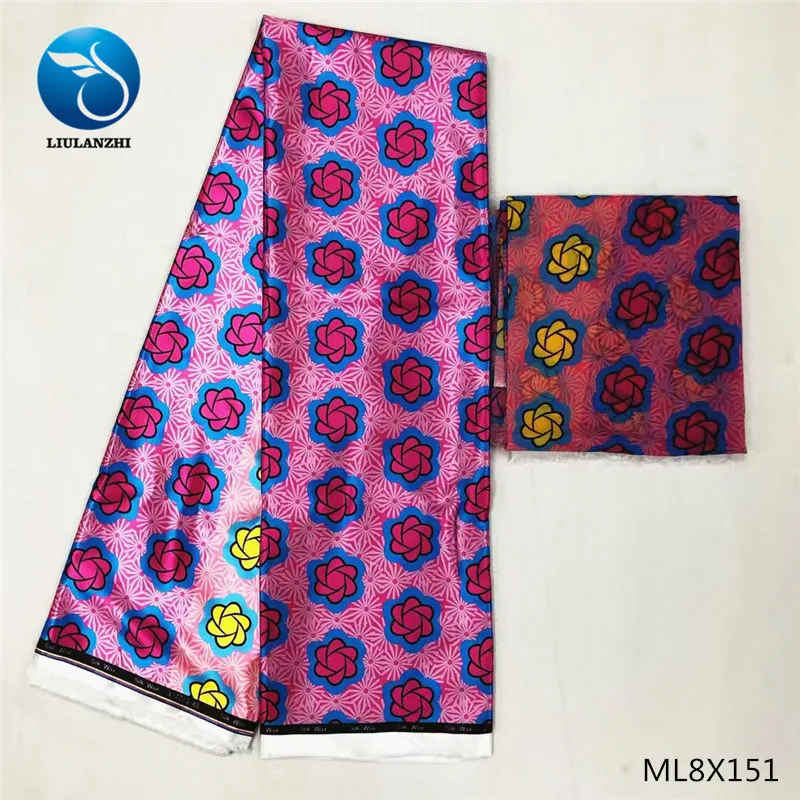 LIULANZHI вощеная ткань нигерийская шелковая воск Анкара печать восковая ткань s ML8X99