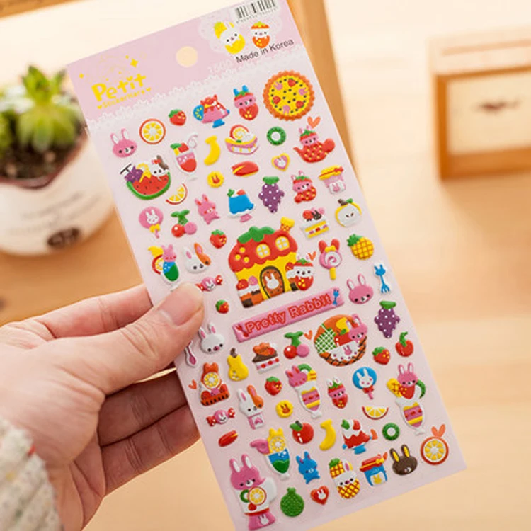 10 шт./партия Kawaii 3D Bubble Kids sticker s ПВХ DIY стикер принцесса автомобиль Девочки Мальчики Дети Подарки дневник в стиле Скрапбукинг