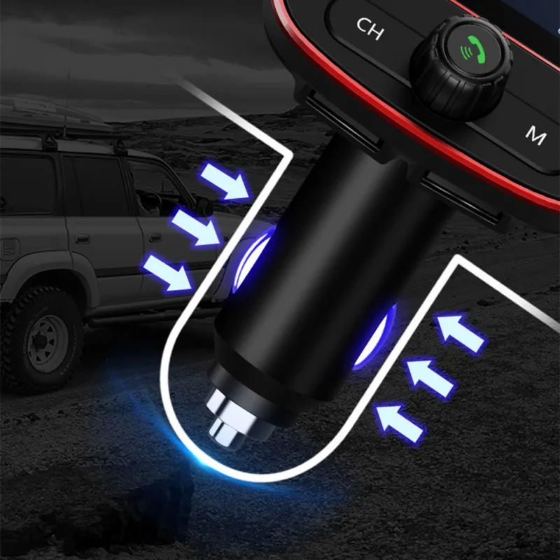 1 шт. автомобильный Bluetooth аудио адаптер громкой связи MP3 автомобильное зарядное устройство с 2 usb-портами многофункциональное