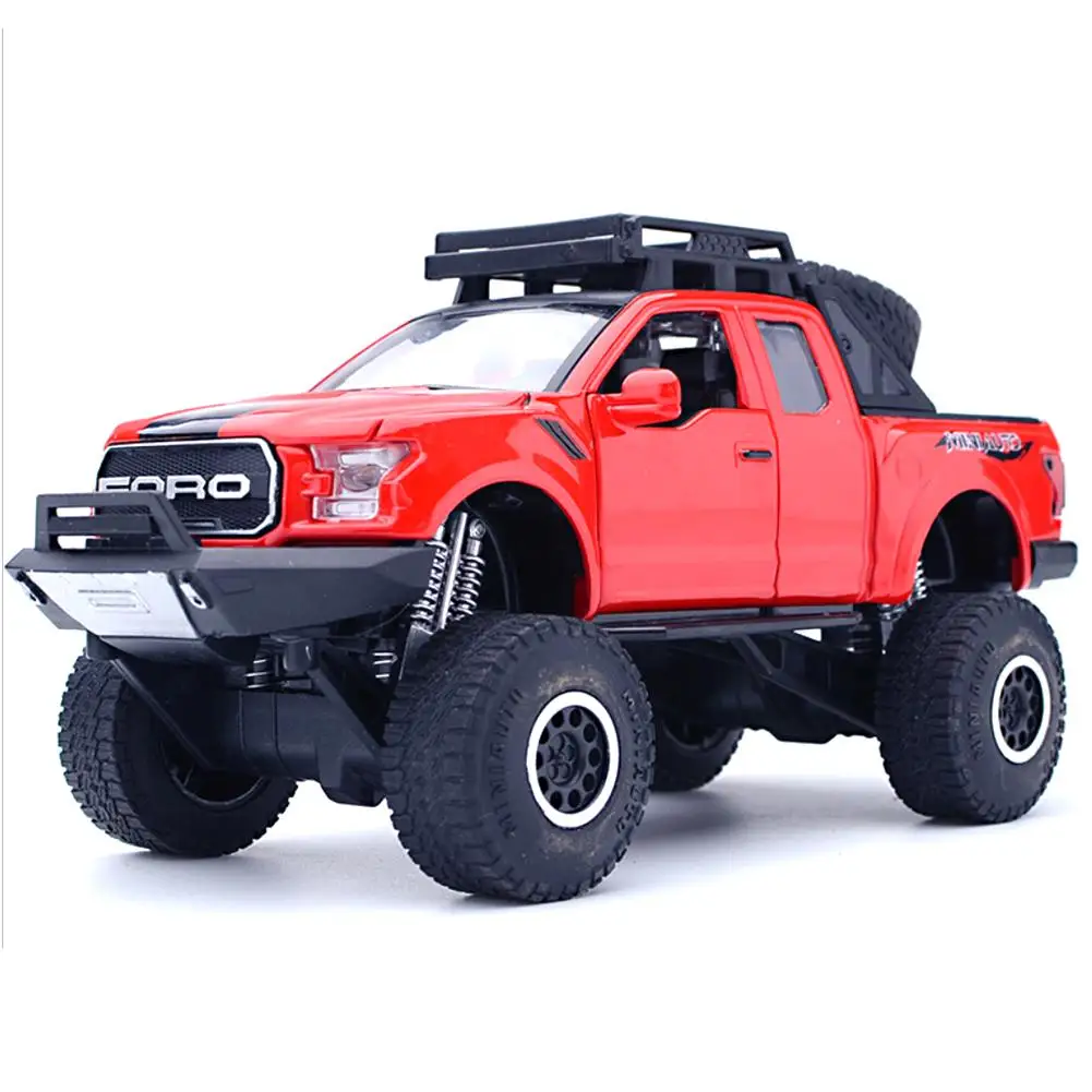 Детские игрушки 1:32 модель из сплава игрушка автомобиль для Ford F150 Raptor звук и свет и скользящая игрушка для детей