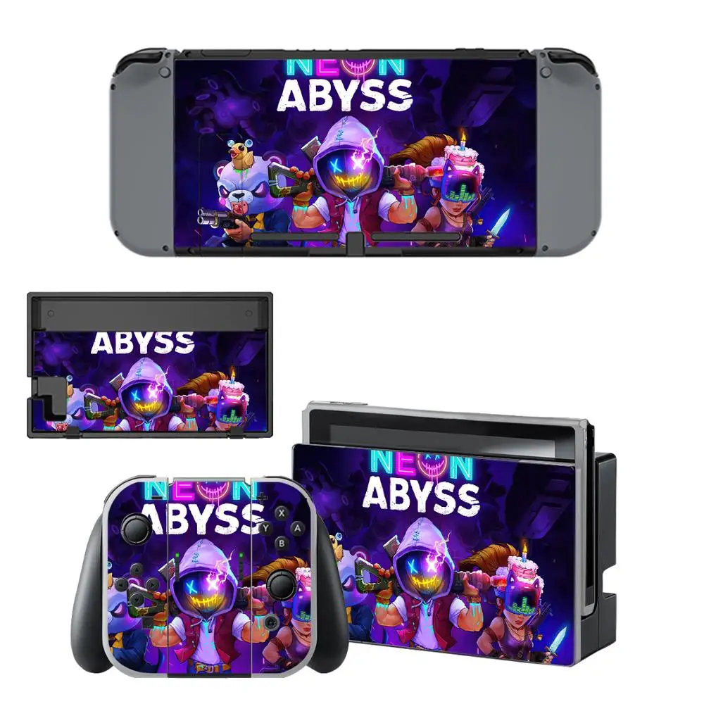 Neon Abyss Skin Sticker Decal Per Nintendo Switch Console E Controller Per Ns Joy-Con Switch Skin Sticker Vinyl