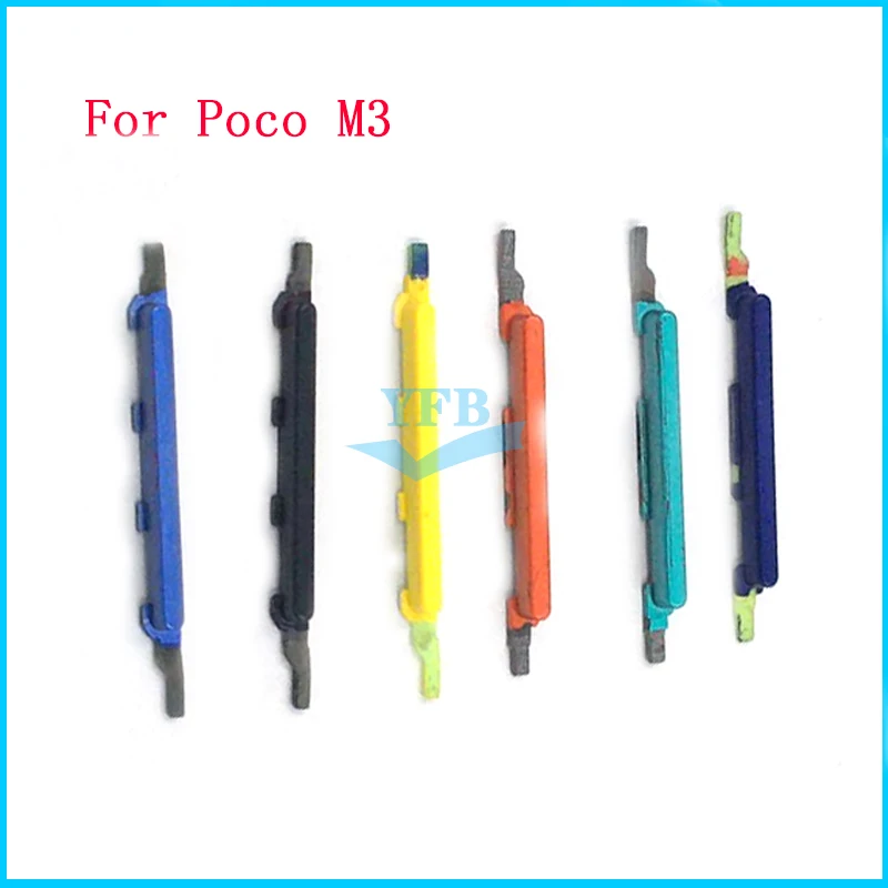 For Xiaomi Mi Poco M3 M3 Pro Phone Housing Side Power Volume Button Key
