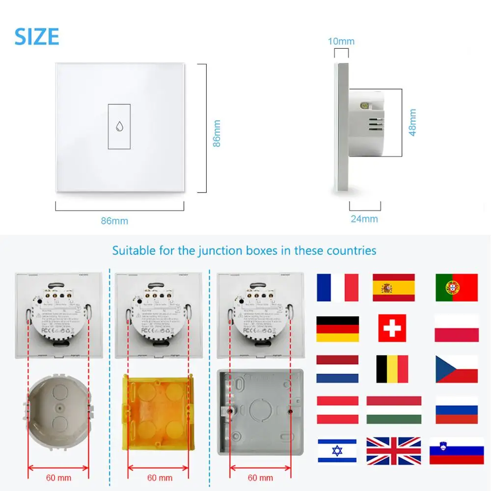 Aquecedor de Água Remoto em Fora Controle de Voz por Google Vida Inteligente Wifi Caldeira Interruptor 20a 4400w App Temporizador Programação Casa Alexa Siri 13 interruptor 20a 4400w app remoto em fora