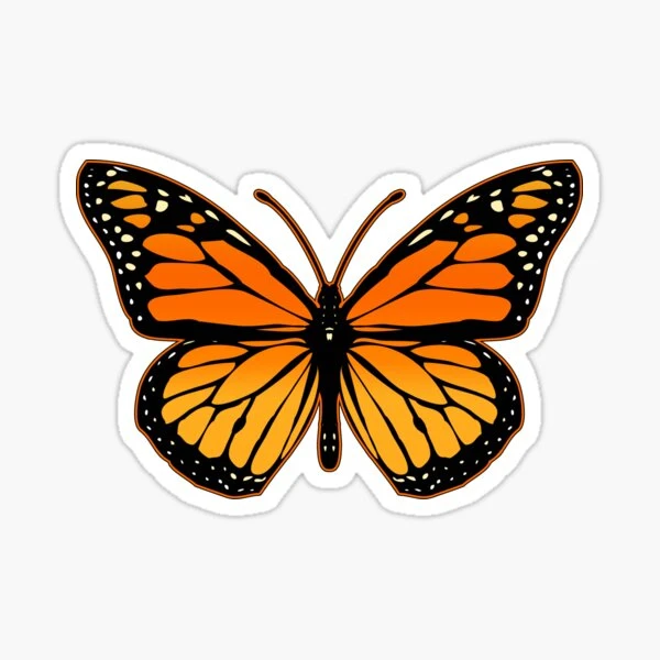 monarch butterfly car sticker customizable matte paper for water bottles cartoon decor print art stickers kid window bumper car stickers aliexpress