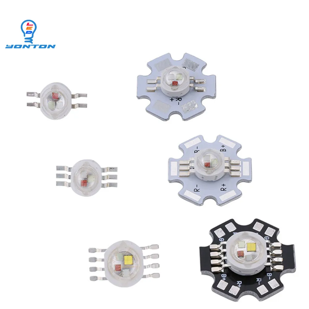 1 Вт 3 RGB RGBW Led 4 контакта 6 контактов 8 светодиодные чипы светильник кой мощности для