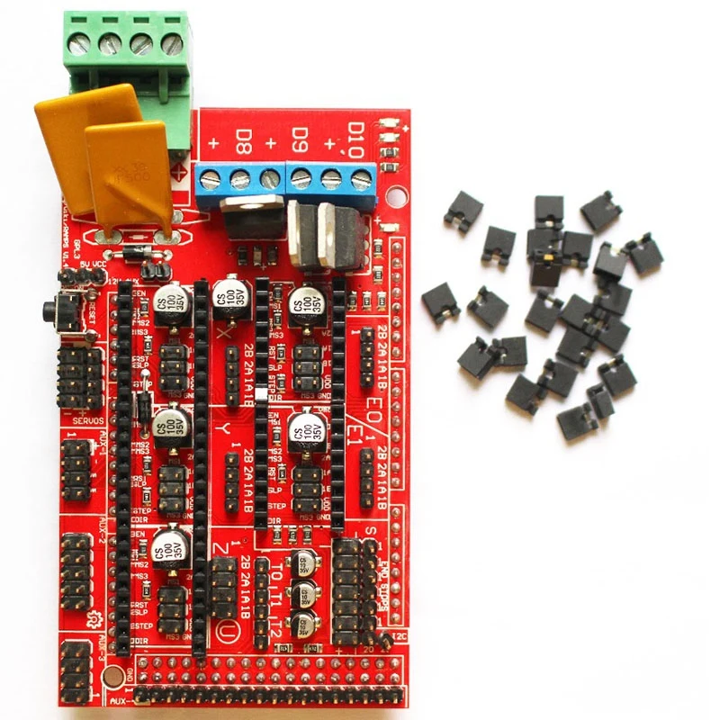 1,4 комплект с+ heatкровать Mk2B+ 12864 ЖК-контроллер+ Drv8825+ механический переключатель+ кабели для 3d принтера