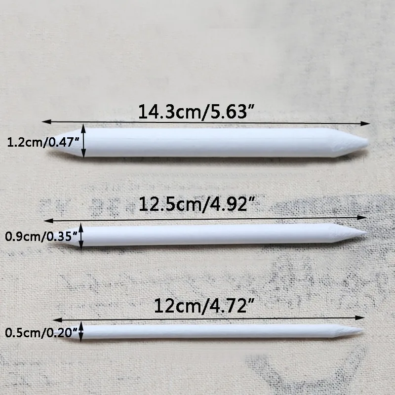 3 шт. Stump эскиз прочный художественный инструмент для рисования Пастель новая растушевка Tortillon Au13 19 Droship