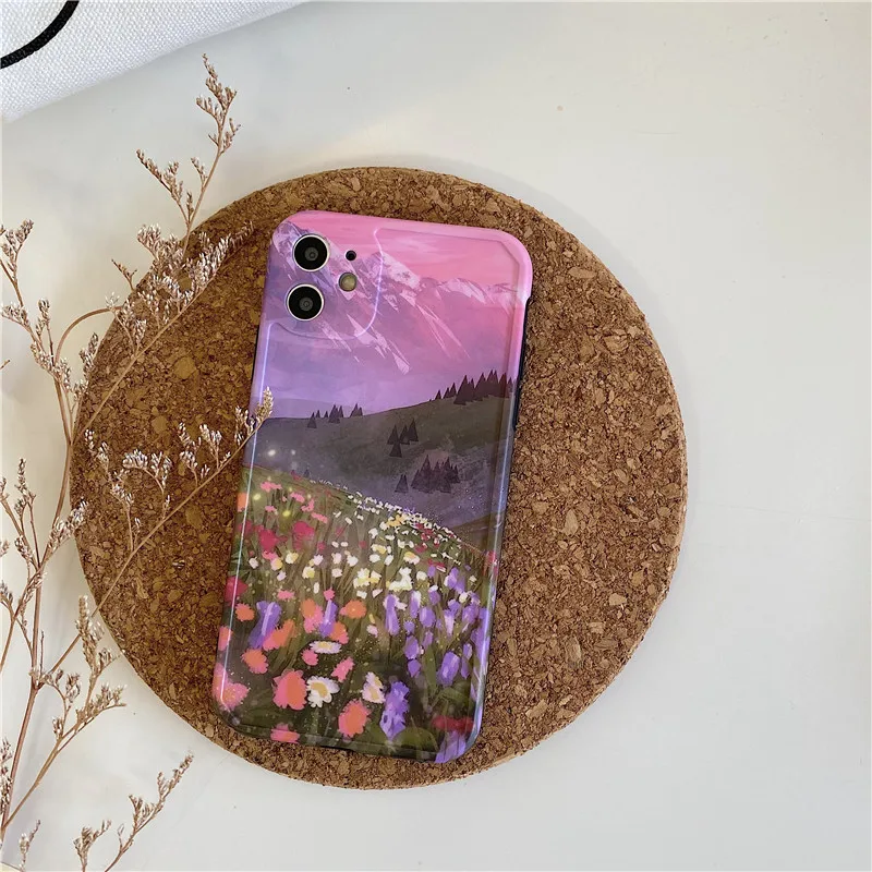 Чехол INS для телефона с милыми цветами iphone 11 Pro max X XR XS Max 7 8 plus SE 2 2020 модный