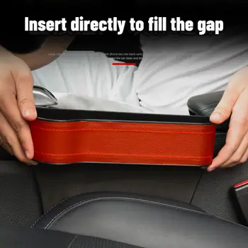 

100% Brand New 2pcs PU Leather Car Seat Crevice Box Storage Cup Drink Holder Organizer Pocket Easy Installation