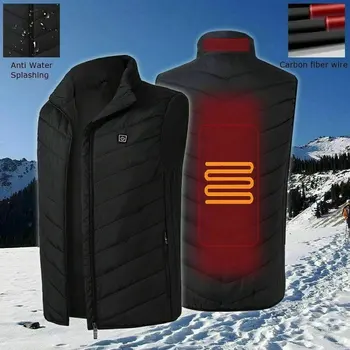 

Unisex Electric Heated Vest USB Thermal Heat Pad Winter Warm Warmer Tops FEA889