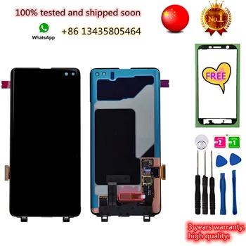 شراءشاشة Lcd أصلية جديدة عالية الجودة لسامسونج S10 شاشة Lcd بانتيلا مع الإطار ، شاشة Lcd لعرض سامسونج S10