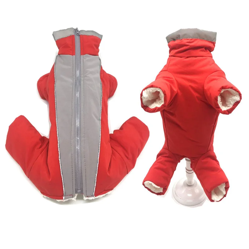 

Winter Dog Waterproof Clothes Warm Pet Reflective Jacket Thicker Cotton Coat Small Dogs Pets Clothing For French Bulldog Puppy