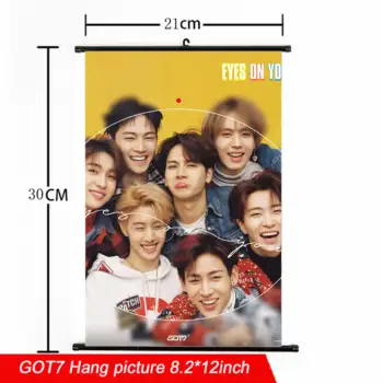 

21*30cm Kpop GOT7 Hang poster Fabric high quality Eye On You Album kpop GOT7 Hang picture photo poster for fans gift collection