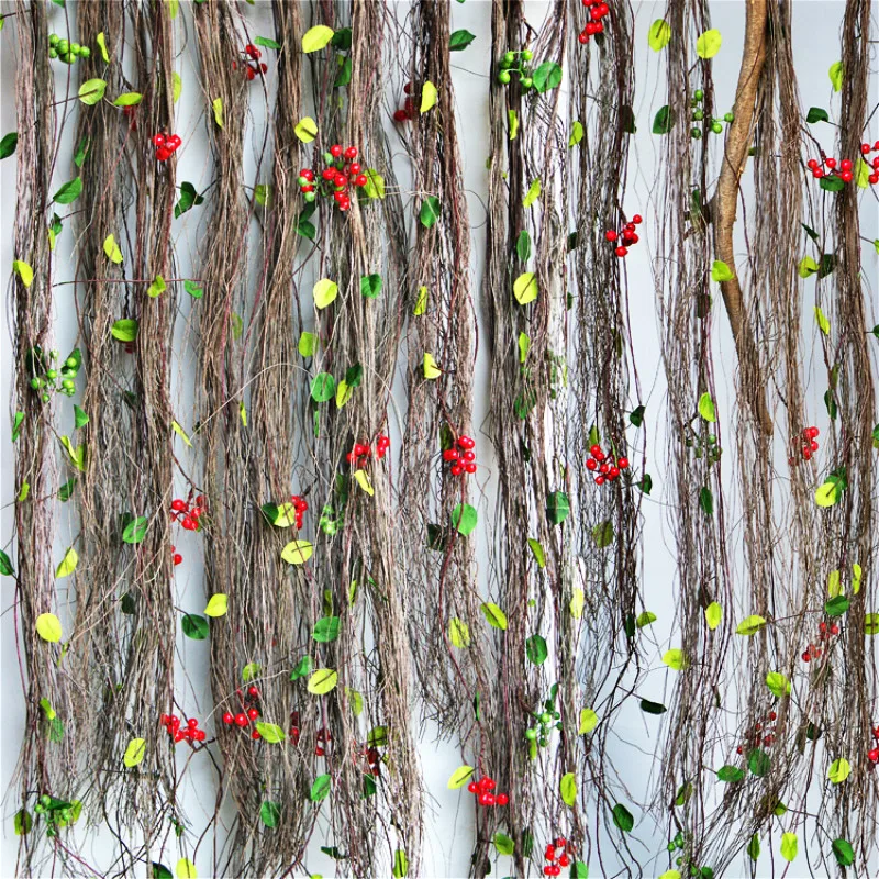 Искусственный ротанг, ротанг, сделай сам, Рождественский венок, материал из сушеных цветочных веток, искусственные растения, домашний декор