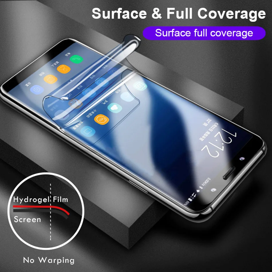 2Pcs Hydrogel Film For Samsung S21 S20 S10 S9 S8 Plus Note 20 10 9 Ultra Screen Protector For Samsung A12 A32 A51 A52 A72 A71 5G