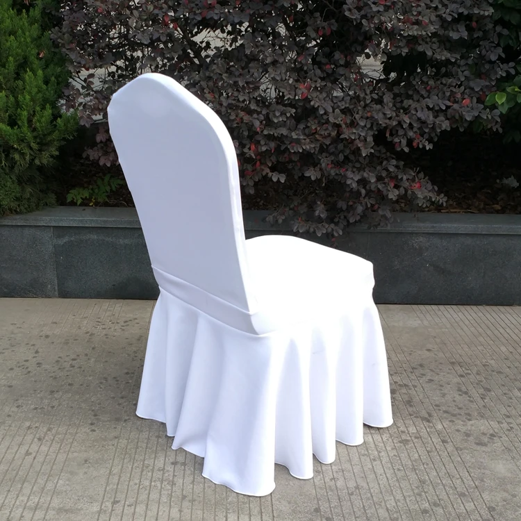 100 PCS White Elegant Pleated Big Skirting Spandex Chair Cover Sashes For Wedding Party/Hotel/Banquet/Home Decoration