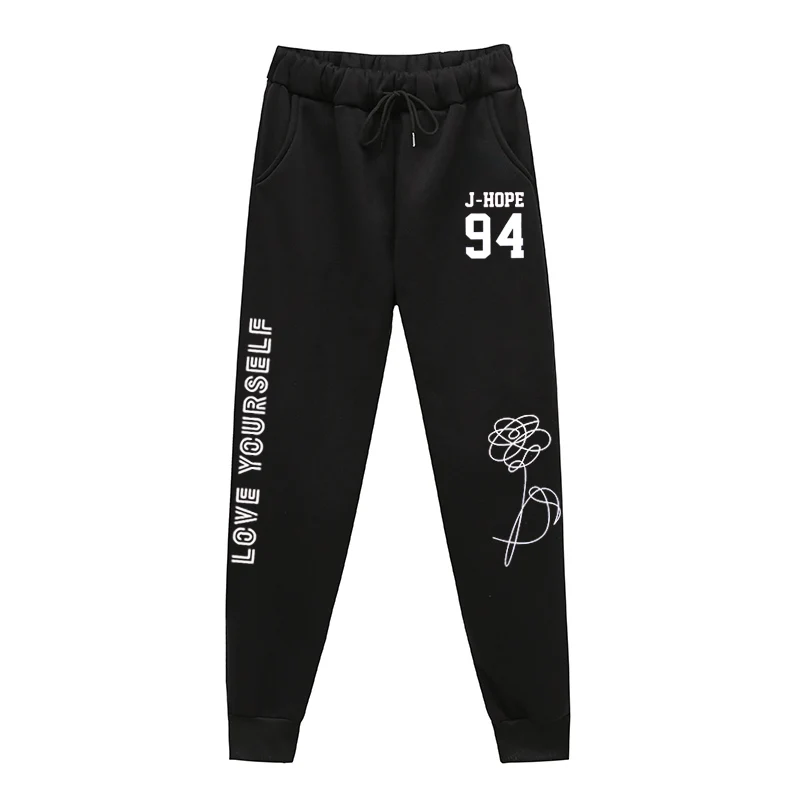 kpop love yourself Letter Printed Women Men Jogging Rap Monster（JIN）（SUGA）（J-HOPE）（JIMIN）（V）（JUNG KOOK） | Мужская