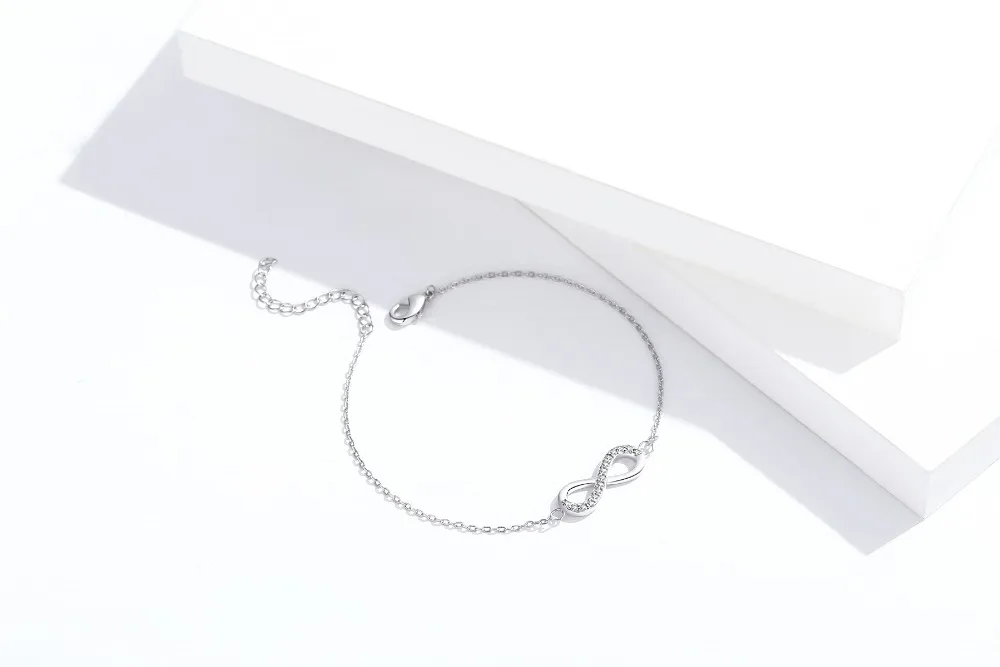 Sodrov Silver Bracelet Jewelry 925 Silver Sterling For Women Chain & Link Fine Geometric Lucky Unlimited Chian Silver Bracelet